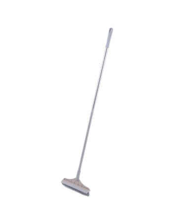 Shower Scrubber Floor Scrub Brush 2 in 1 44.09inch 120 Rotary Detachable Water Scraper Scrubber Cleaning Brushes for Bathroom Toilet Kitchen Khaki