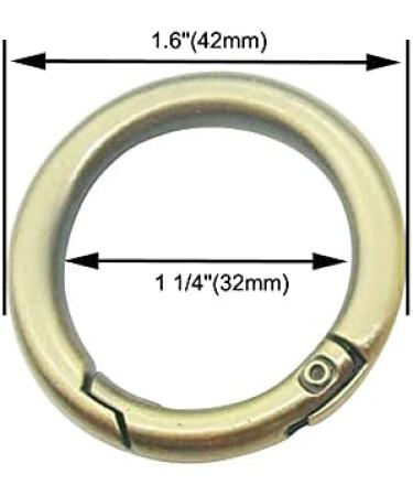Bobeey 8pcs Brushed Bronze Spring O Ring Round Carabiner Snap Clip Trigger Spring Keyring Buckle O Ring for Bags Purses BBC3 (1 1/4''(3.2cm)  Brushed Bronze) Brushed Brass 1.25''(3.2cm) 8pcs - Buy Online on GoSupps.com