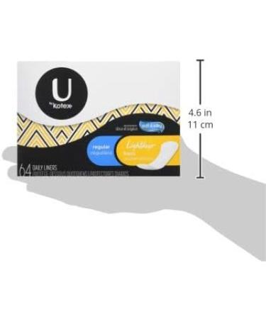 U by Kotex Lightdays Panty Liners Regular 64 Count - Multicolor Unscented | Thomaswi - Buy Online on GoSupps.com