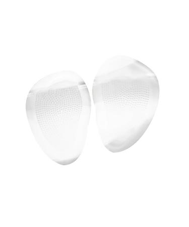 2 Pairs Gel Shoe Pads Half High Heel Inserts Foot Cushion Floral Transparent Pad