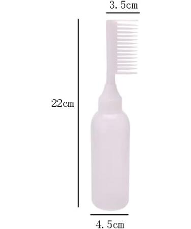 2 Pieces Hair Dyeing Comb Applicator Bottle Set - Scalp Treatment & Hair Coloring Tool in White for Salon Quality Results - Buy Online on GoSupps.com