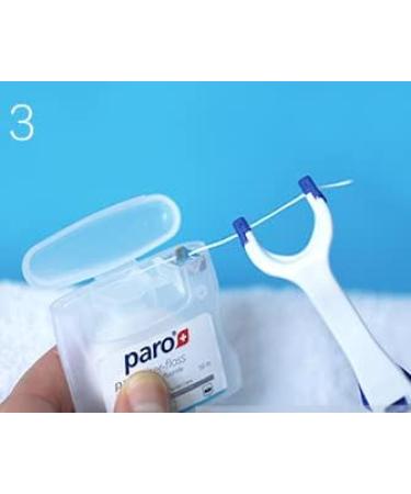Buy Paro Floss Holder & Mint Waxed Fluoridated Floss 50M | International Shipping Available - Buy Online on GoSupps.com