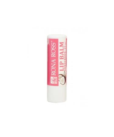 Rona Ross Lip Balm Sunscreen | SPF15 with UVA & UVB Filters | Contains Avocado Oil and Vitamins A &E (Coconut)