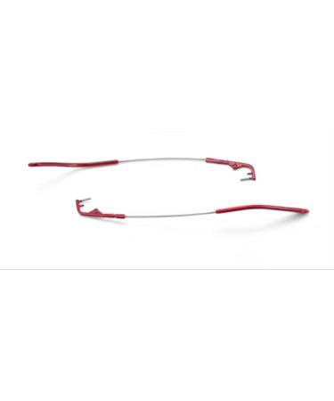 Efarma glasses glasses accessories 1 pair of metal glasses hinges 1-hole repair set for borderless glasses glasses bracket replacement black (color: Rosso)