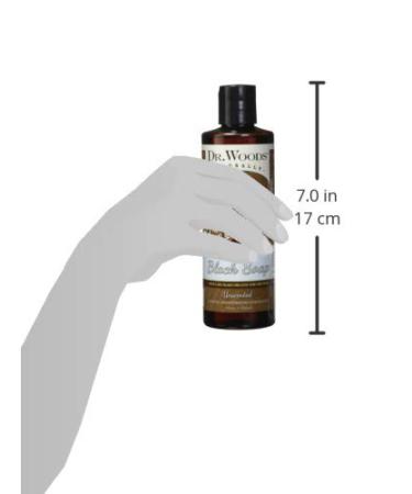 Dr. Woods Raw Black Unscented Soap with Organic Shea Butter - 8 oz - Buy Online on GoSupps.com