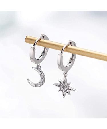 Ear Stud Earrings for Women Asymmetric Pendant Ear Clips Female Delicate Simple Vintage Ear Buckle Party Gift e Ear Studs - Buy Online on GoSupps.com