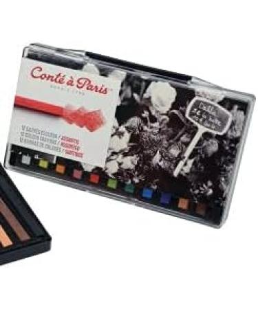 Conte a Paris Carre Crayon 12 Set Assorted Colors