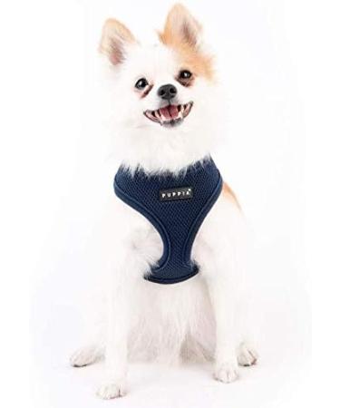 Puppia Dog Harness for Small & Medium Dogs - Super Soft Multi-Color Options | Atani Train Harness - Navy Blue XS - Buy Online on GoSupps.com
