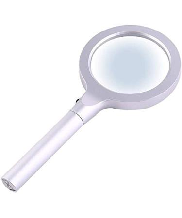 Handheld Mini Magnifying Glass 20X LED Lamp with A Handheld Circular Elderly People with Low Vision to Read Macular Degeneration Magnifier
