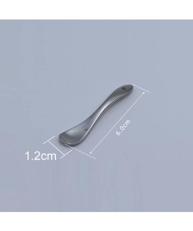 4 Pieces Zinc Alloy Makeup Spatula Set - Mini Spoon for Eye Cream Skincare & Lotions - Silver Beauty Spoons - Buy Online on GoSupps.com