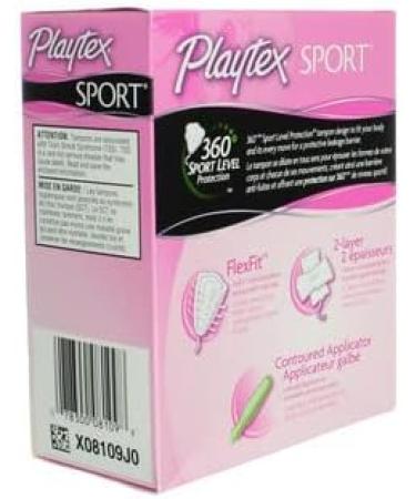 Playtex Tampons Sport Regular 18 Count Unscented