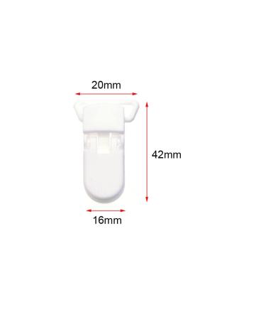 Sutoyuen 25Pcs Pacifier Clips: DIY Teething Toys, Baby Blankets, Bib Holder - 20mm Ribbon (White) - Buy Online on GoSupps.com