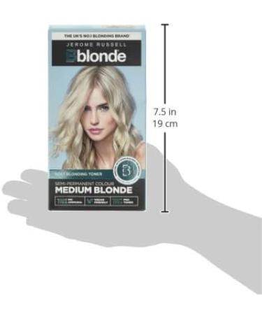 Jerome Russell Bblonde Medium Blonde Post Blonding Toner - Vegan Semi Permanent Hair Dye with Brazil Nut Oil - Buy Online on GoSupps.com
