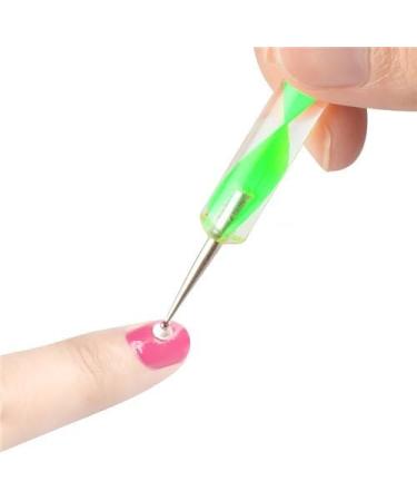Hrhyme 5Pcs 2 Way Dotting Pen Tool Nail Art Tip Dot Paint Manicure Kit - Multicolor - Buy Online on GoSupps.com
