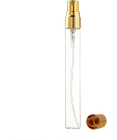Enslz 10ml Refillable Glass Spray Bottle - 10 Pieces Mini Perfume Atomizer Vials (Gold) | Ideal for Samples & Travel - Buy Online on GoSupps.com