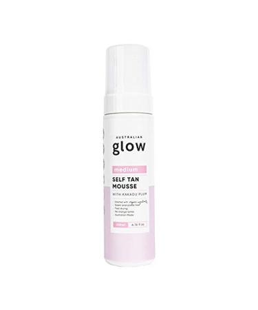 Australian Glow Self Tanning Mousse | Lightweight Self Tanner Mousse Enriched with Kakadu Plum & Hyaluronic Acid For a Streak Free Tan - Medium Shade