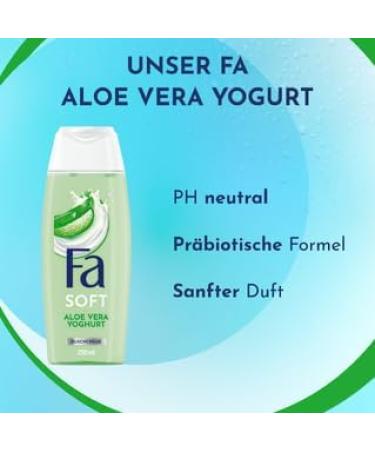 Schwarzkopf Henkel FA Shower Gel Aloe Vera Yoghurt 3 x 250 ml refreshing shower cream with mild formula and pleasant scent of aloe vera vegan 94 ingredients of natural origin 250 ml 3er Pack - Buy Online on GoSupps.com