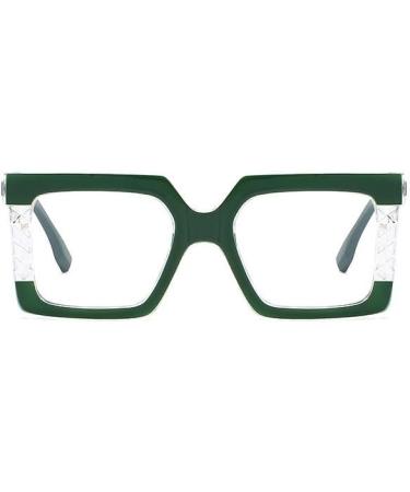 Oversized Blue Light Blocking Reading Glasses +150 | Fatigue Relief Square Flat Light Mirror Eyeglasses | International Shipping Available - Buy Online on GoSupps.com