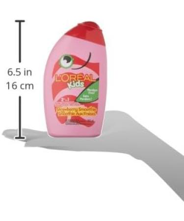 L'Oreal Paris Kids Shampoo and Conditioner Strawberry Smoothie 2 in 1 Paraben Free Extra Gentle Dermatologist Tested Tear-Free 265 ml Strawberry Strawberry Smoothie 2 in 1 - Buy Online on GoSupps.com