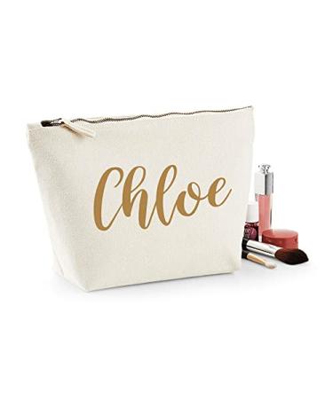 Personalized Name Cosmetic Bag Ladies Make-up Bag for Handbag Makeup Bag Medium - 28.5 cm x 19 cm x 9 cm 3 Litres Cream