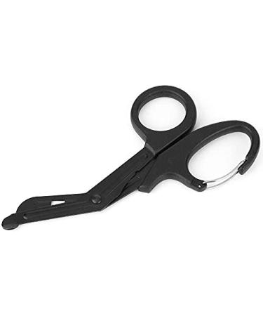 Feloyal Tijeras M dicas Emt Doblado 7.7 Inch Acero Inoxidable Chapado Titanio Mate de Tijeras de Vendaje o Gasa para m dico o Enfermera Sala de Emergencias O Campamento Al Aire Libre (Negro)
