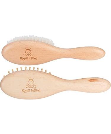 Royal Infant Wooden Baby Brush Set - Natural Soft Bristles with Comfort Handle - Toddler Brush Set - Buy Online on GoSupps.com