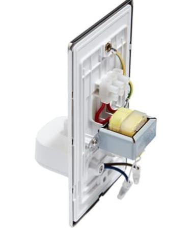 In-Wall Toothbrush Charger with Shaver Socket - PV12PS Polished Steel | Buy Now - Buy Online on GoSupps.com