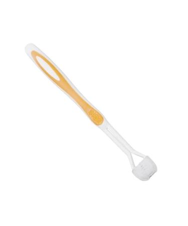 AD-BCRBgen 3-page toothbrush ultra-fine toothbrush with soft bristles for adults for health special needs simpler mouth cleaning dental care (color: yellow)