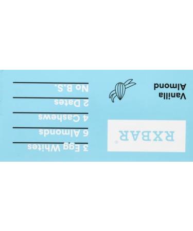 RXBAR Vanilla Almond Protein Bar 1.83oz (12 Pack) - High Protein Gluten Free Snack - Buy Online on GoSupps.com