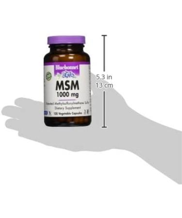 Bluebonnet Nutrition MSM 1000 mg - 120 Vcaps | Premium Joint Support Supplement - Buy Online on GoSupps.com