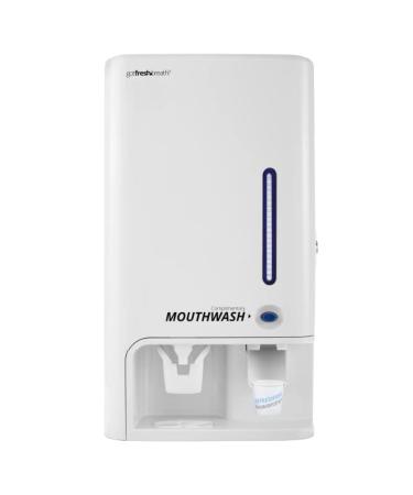 Slim Manual Mouthwash Dispenser - for GotFreshBreath Alcohol-Free Mouthwash (White)