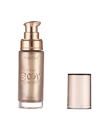 PHOERA Liquid Illuminator Shimmer Body Oil - Rose Gold Highlighter for Face & Body 30ml - Buy Online on GoSupps.com