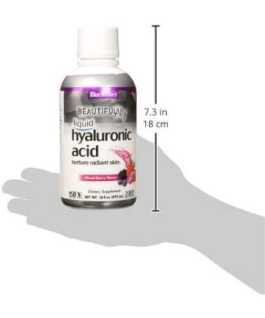 Bluebonnet Nutrition Liquid Hyaluronic Acid - Hair, Skin, Nails Support - Vegan, Non-GMO, Gluten-Free - 16 fl oz, Mixed Berry Flavor - Buy Online on GoSupps.com