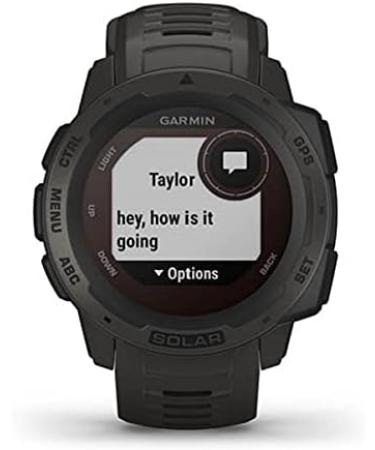 Garmin Instinct Solar Smartwatch - Rugged Outdoor Watch with Solar Charging - Graphite - Buy Online on GoSupps.com