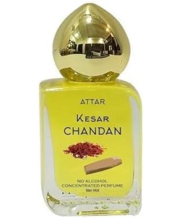 Pujan Shahi Kesar Chandan 15ml Rollon Pure and Original Perfume 24 Hours Long Lasting Fragrance Cubic Fancy Pack