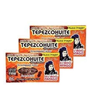 (3Pack) DEL INDIO PAPAGO Neutral Bar soap with Tepezcohuite 125gr - For All Skin Types - Regenerative and Antioxidant Properties