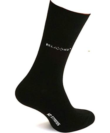 Daniel Jacob Men Diabetic Socks Relaxmed Soft Cotton Socks For Diabetics 5-11 (UK) 39-46 (EU) 7-12 (US) Black
