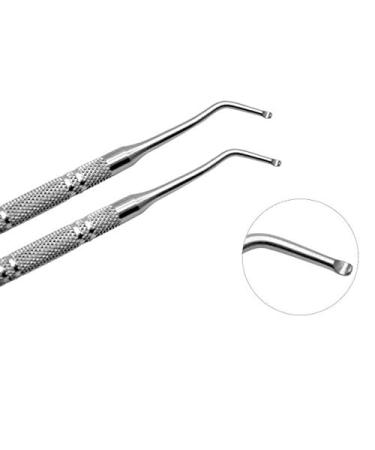 Stainless Steel Double Head Nail Groove Scoop - Nail Cuticle Pedicure Tool - Buy Online on GoSupps.com