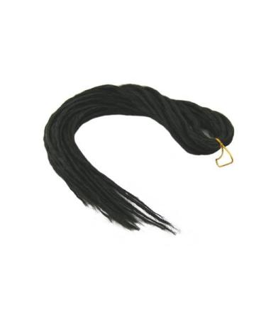 Elysee Star Dreads #1B Off Black Dreadlocks Double Ended Synthetic Dread