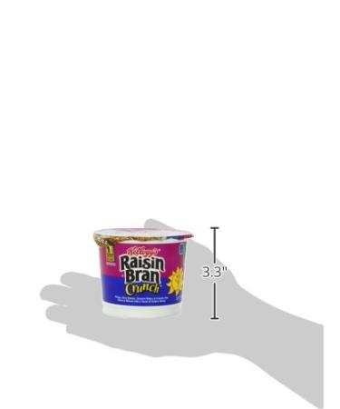Kellogg's Raisin Bran Crunch Breakfast Cereal Cups 33.6oz - Pack of 12 Cups | Fiber Cereal with Real Fruit - Buy Online on GoSupps.com