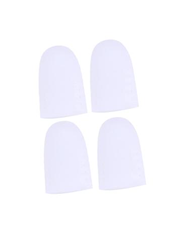 IFANLANDOR 2 Pair Toe Sleeves Big Toe Caps Breathable Toe Sleeves High Heel Protectors Silicone Gel Thumb Protector Big Toe Cover Big Toe Cover Protector Big Toe Sleeve Protective Case Jacket White Size 2