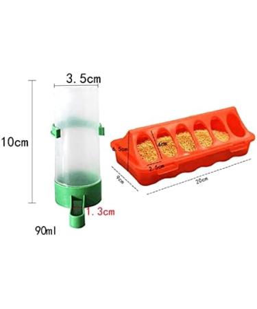and Water Feeder Set Feed Bucket Duck Feeding Dispenser Bird Watering Bottle Cage Hanging Poultry Waterer for (Medium) - Buy Online on GoSupps.com