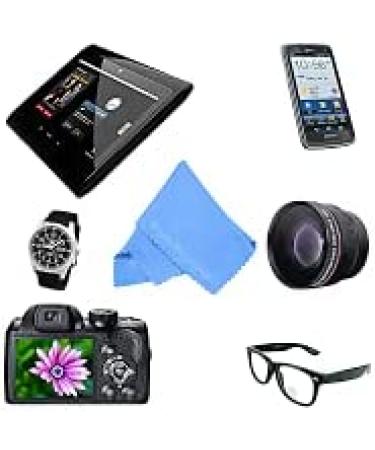 MightyMicroCloth 10x10 Lens Cleaning Cloths 6 Pack Large - Royal Blue/Light Blue - Lint-Free Microfiber for Glasses, Phones, Screens, Electronics - Travel Pouch Included - Buy Online on GoSupps.com