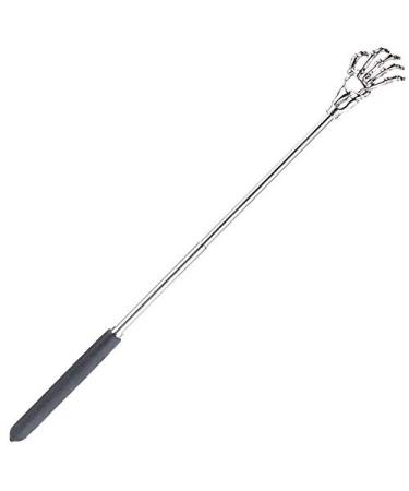 Infactory scratches: pull-out stainless steel back scratch "bone hand" rubberized handle (scratch handle back claw massage device) 1