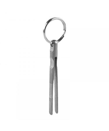 Titanium Tweezers Mini Survival Tweezers Portable Non-Slip Campsite Tweezers for Camping Adventure Hiking Daily Use
