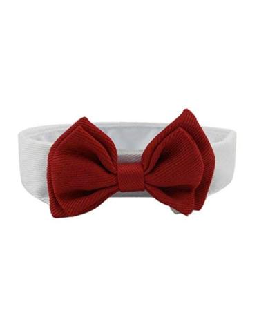 Diafas 2 x Haustier Hunde Katzen Welpen Krawatte Einstellbar Baumwolle Kragen Rote Fliege Formale Bowknot Halsketten
