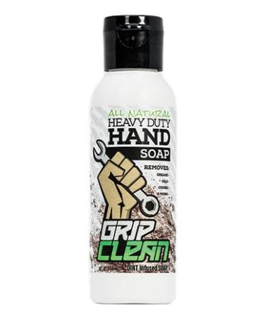 Travel Size Grip Clean Hand Soap (2.5 oz) for On-the-Go Use - All-Natural Lime Fragrance Soap - Highly Moisturizing Dirt-Infused Formula - Removes Grease Oil and Odors - Pack of 2 1 Count (Pack of 2) Travel Size (2.5 oz)