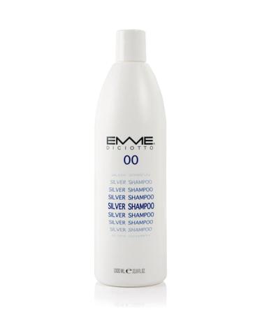 EMME DICIOTTO Emmediciotto 00 Silver hair Shampoo 33.81 oz | 1000 ml | neutralizes yellow effect