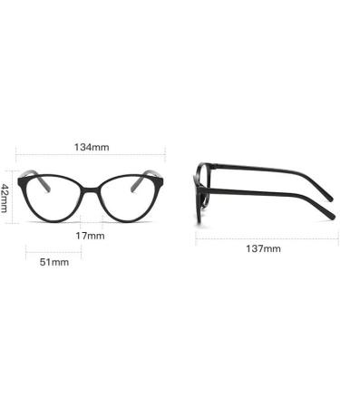 Zhuyiqz Stylish Cat-Eye Reading Glasses - Unbreakable Anti-Blue Light Computer Glasses | Clear View Flat Light Mirror | International Shipping +100 Black - Buy Online on GoSupps.com
