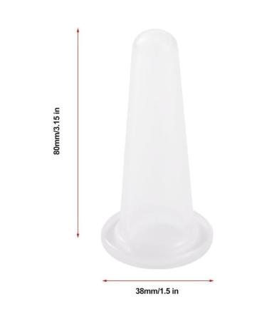 4Pcs Transparent Silicone Cupping Set Mini Facial Massage Cups for Face Neck Back Eyes - Buy Online on GoSupps.com